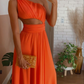 Classy Orange Sleeveless Long Prom Dress,Orange Bridesmaid Dress Y4842
