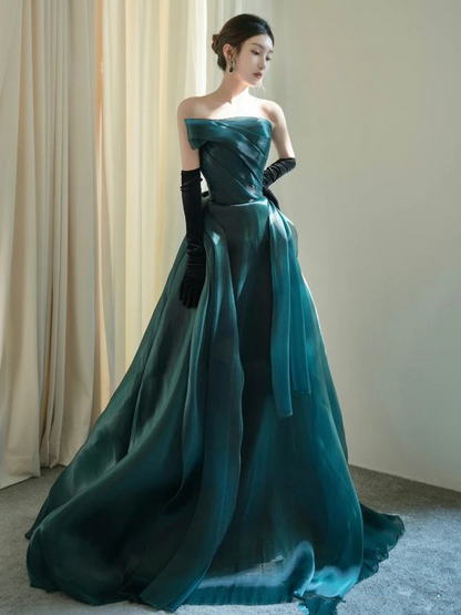 Stunning Strapless A-line Evening Dress,Pageant Dress Y6876