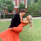 Elegant Orange Sheath Prom Dress,Classy Prom Gown  Y4084