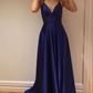 Simple Blue A-line Prom Dress,Senior Prom Gown Y7206