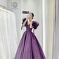 Satin Purple Puffy Sleeves Corset Prom Dress Pageant Party Dress Gala Sweet 16 Quinceanera Gown Y2700
