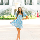 Retro Style Floral A-line Short Homecoming Dress,Summer Outfit Dress Y2957