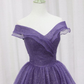 Purple Tulle Sweetheart Long Prom Dress Formal Dress, A-line Tulle Party Dress Y7137