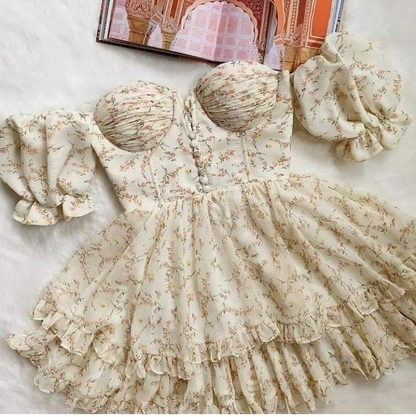 Vintage Floral Homecoming Dress Summer Dress Y2886