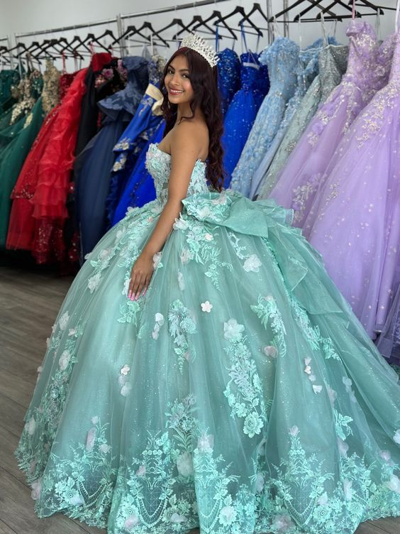 Sage Quinceanera Dress Ball Gown Sweet 16 Dress  Y7036