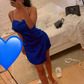 Sexy Royal Blue Homecoming Dress,Royal Blue Party Gown Y5669