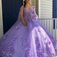 Pink Sweet 16 Dress,Pink Ball Gown With 3D Flowers,Pink Princess Dress  Y2337