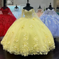 Pink Sweet 16 Dress,Pink Ball Gown With 3D Flowers,Pink Princess Dress  Y2337