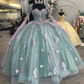 Princess Sweetheart Ball Gown Quinceanera Dresses Beaded Celebrity Party Gowns With 3D Flowers  Y2982