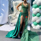 Stunning Green Prom Dress For Black Girls  Y4191