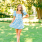 Retro Style Floral A-line Short Homecoming Dress,Summer Outfit Dress Y2957