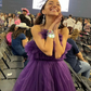 Dark Purple A-line Tulle Homecoming Dress Y2605