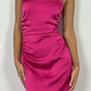 Hot Pink Sexy Sheath Long Prom Dress Backless Evening Gown Y7894