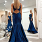 Sparkly Mermaid V Neck Long Prom Dress Y6759