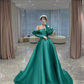 Strapless A--line Satin Long Prom Dress with Train  Y4060