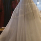 Vintage A-line White Wedding Dress,White Princess Dress with Puff Sleeves Y4717