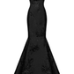 Glamorous Black Spaghetti Straps Mermaid Long Prom Dress Y2929