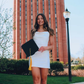 Cute White Graduation Dress,White Homecoming Dress  Y2162