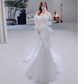 Glitter Mermaid Wedding Dress,Chic Bridal Dress ,Y2415