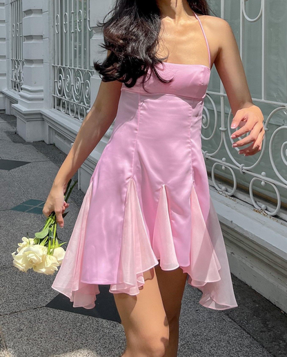 A-line Pink Homecoming Dress,Pink Cocktail Dress Y2667