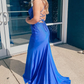 Sparkly Royal Blue Mermaid Long Prom Dress,Royal Blue Formal Gown Y7379