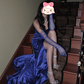 Elegant Blue Satin Long Evening Dress,Pageant Dress Y2621