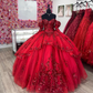 Luxurious Red Quinceanera Dresses,Red Ball Gown,Sweet 15 Dress  Y4524