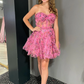 Strapless Ruffles A-line Homecoming Dress Y2831