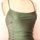 Sage Green Sheath Prom Dress,Sage Green Backless Bridesmaid Dress Y4137