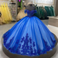 Royal Blue Ball Gown Quinceanera Dresses Beading Sweet 16 Dress Y5551