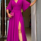 A-line V Neck Prom Dress,Wedding Guest Outfit   Y5767