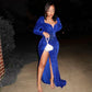 Shiny Royal Blue Sequins Evening Dress,Formal Gown,Graduation Dress  Y1868