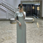 Elegant Sheath/Column Long Prom Dress Charming Evening Dress Y273
