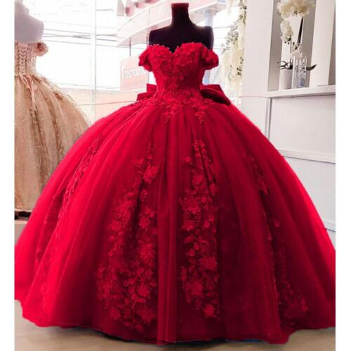 Beaded Princess Quinceanera Dresses with Big Bow Sweet 15 16 Ball Gown Y1485