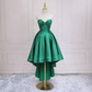 Strapless Green Satin Prom Dress Hi-low Prom Dress s42