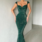 Sequined Sleeveless Mermaid Prom Dress Party Dress Y188