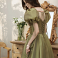 Simple Green V Neck Tulle Long Prom Dress, Green Evening Dresses Y1872