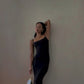 Black Mermaid Spaghetti Straps Long Prom Dress Elegant Black Evening Dress Y444