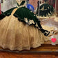 Emerald Green and Gold Quince Dress Stunning Ball Gown Y294
