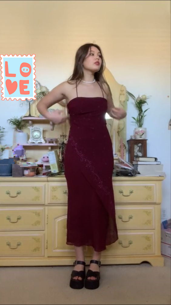 Elegant Sheath/Column Tea-Length Prom Dress,Simple Party Dress Y751