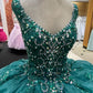 Ball Gown Birthday Dress Lace Up Sweet 16 Dress Y1229