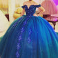 Elegant Off The Shoulder Blue Ball Gown,Princess Dress Y1085