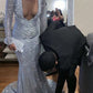 Elegant Silver Sequins Mermaid Evening Dress , Sexy Charming Evening Gown Y808