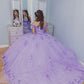 Generous Off The Shoulder Lavender Appliques Ball Gown,Quinceanera Dress Y1079