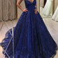 Blue Ball Gown Prom Dress Women Sexy Dresses Elegant Party Dress Y1813