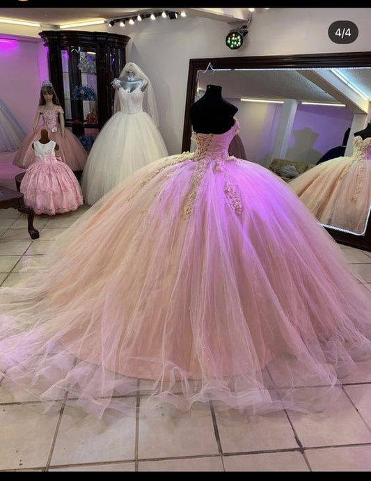 Sweetheart Pink Tulle Princess Dress Pink Ball Gown Y579