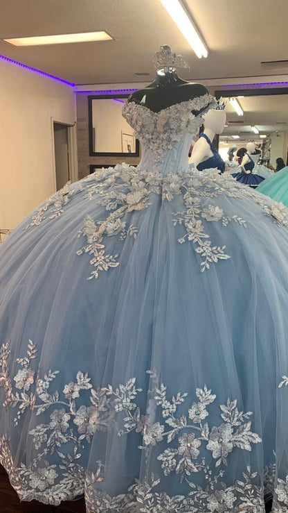 Blue A-line Prom Dress Ball Gown Evening Dress S26911