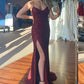 Mermaid V Neck Sequins Long Prom Dress,Sequin Grad Dress Y1222